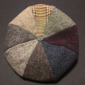Tweed Cap Vintage Donegal Ireland Varigated Medium